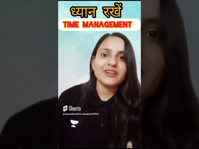Time Management Tips by Parul ma'am! #ugcnet #ntaugcnet #timemanagement