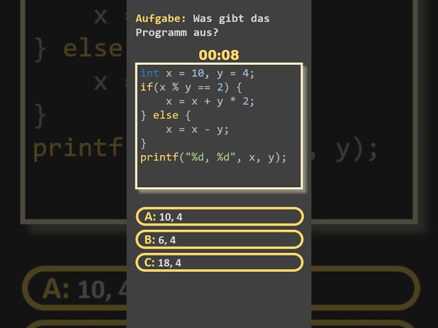 if-else quiz question in C #clang #ifelse #quiz