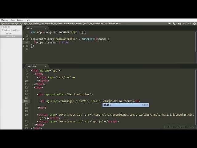 AngularJS Class, Template, And Include Full Crash Course AngularJS 2021