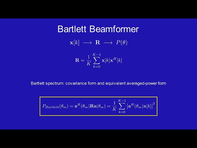 Bartlett Beamformer for DoA Estimation | Automotive FMCW Radar
