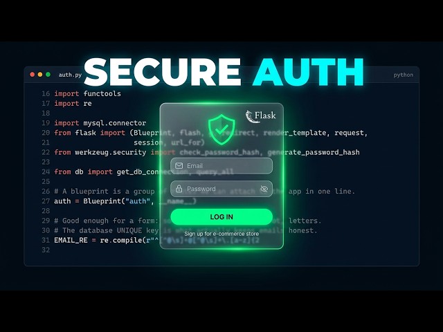 Flask Signup and Login with Hashed Passwords | E-commerce from Scratch Ep 6