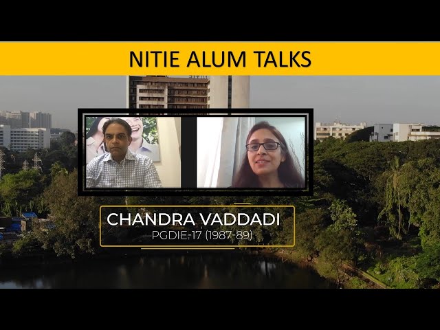 NITIE ALUM TALKS | Chandra Vadaddi | PGDIE 17