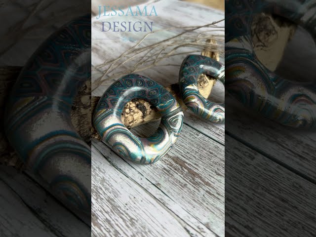 Mixing Translucent & Metallic Clays to create Mod Cane Mokume Gane Earrings