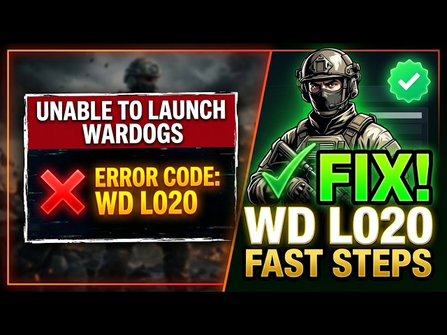 Fix WARDOGS Error Code WD-L020 | Unable to Launch WARDOGS on PC