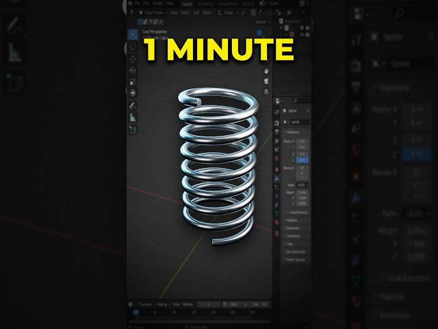 HOW TO MODEL A SPRING IN BLENDER