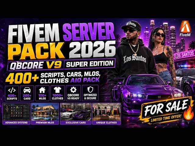 FiveM QBCore Server Cyber Edition  – 400+ Rare Custom Scripts, Exclusive Maps, Vehicles & Low Resmon