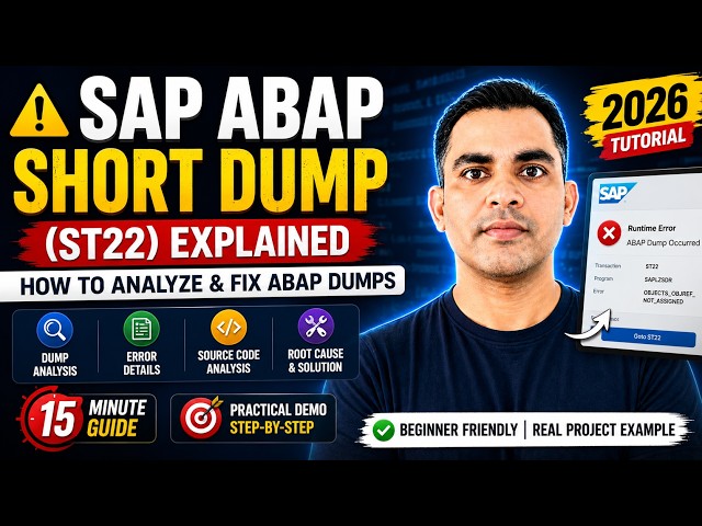 SAP ABAP Short Dump (ST22) Explained | How to Analyze & Fix ABAP Dumps | Practical Tutorial