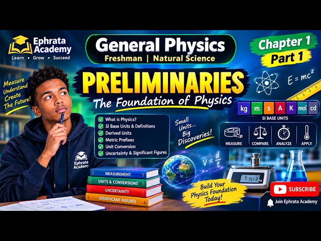 📘 GENERAL PHYSICS PRELIMINARIES | SI Units, Measurement & Uncertainty | Ch.1 Part 1