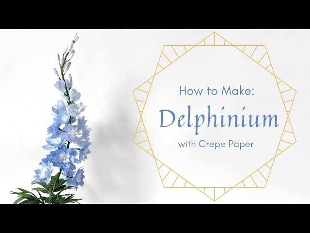 How to Make a Realistic Crepe Paper Delphinium | DIY Wedding Flower Tutorial | Sneak Peek