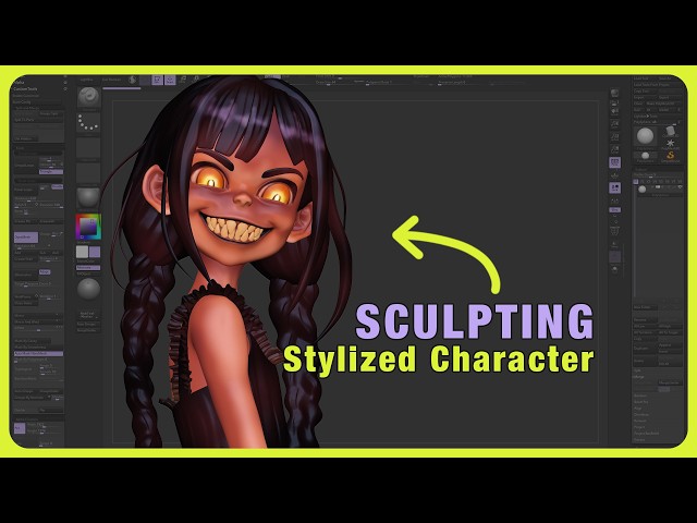 Stylized Character Sculpting in ZBrush Timelapse long