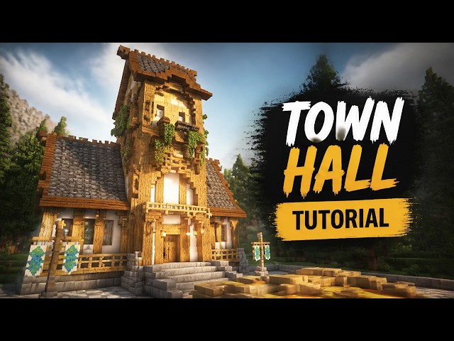 How to Build a Medieval Town Hall that ACTUALLY looks good! - Minecraft Tutorial