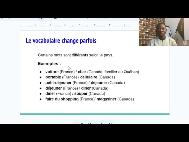 Différence entre le français de France et le français du Canada