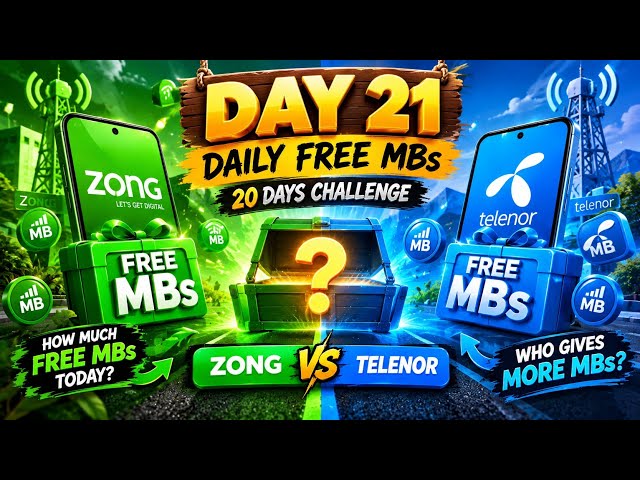 🔥 21 DAYS OF DAILY FREE MBs 😱 | Zong vs Telenor — WHO GIVES MORE? 🏆 | New Results