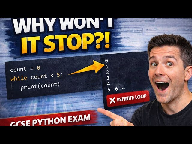 Python tutorial for beginners WHILE Loops (GCSE Python)