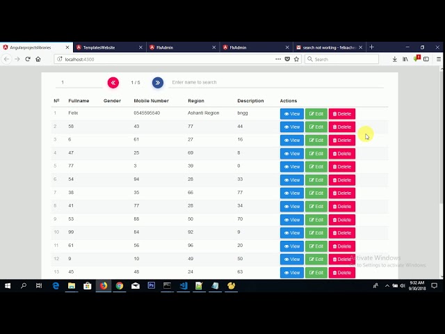 Beautiful Angular Datatable