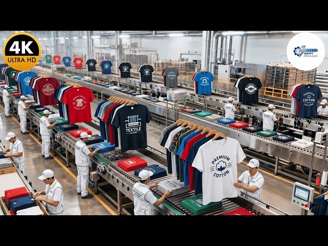 Inside a High-Tech Textile Mill | How Premium T-Shirts Are Made (Full Process)