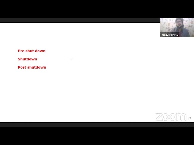 Learning Plant shutdown Management  Live Session #planningengineer