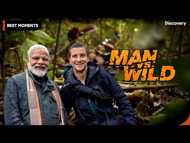 #BearGrylls & PM #Modi take on the Himalayas! | Man Vs Wild | Best Moments | Discovery Channel India