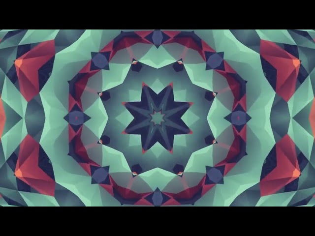Colourful Kaleidoscope Animation With Dynamic Motion — Coral Orange + Indigo + Mint + Raspberry