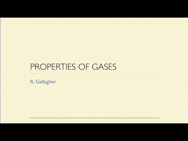 Properties of Gases