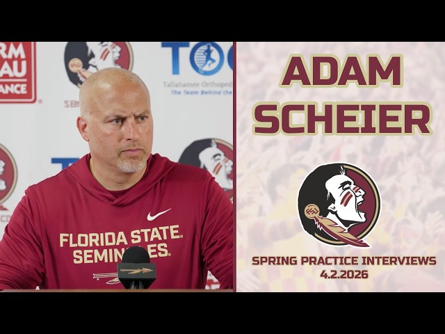Adam Scheier Spring Practice Interview 4-2-26 | FSU Football | Florida State Football | Warchant TV