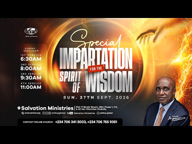 Impartation of The Spirit of Wisdom | Sunday Service | Sunday, 27th Sept. 2026