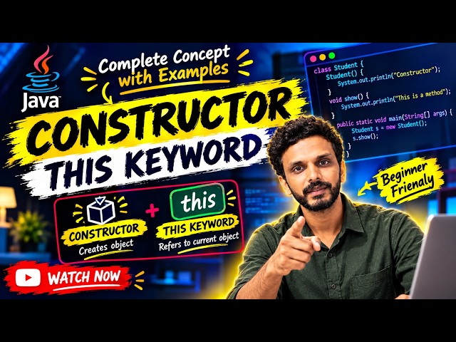 Lecture 5 : Constructors in Java  | Vijesh K