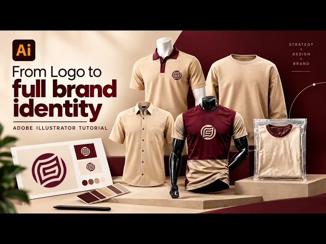 From Logo to Full Brand Identity in Adobe Illustrator | Complete Branding Tutorial