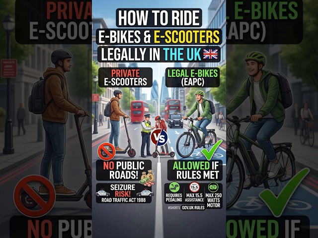 How to Ride E-Bikes and E-Scooters Legally in the UK