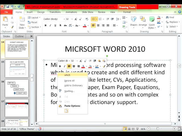 Introduction To Word Urdu / Hindi