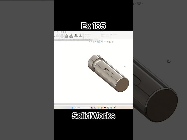 Exercise 185 for beginners SolidWorks Tutorial! SolidWorks