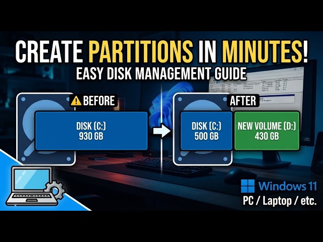Windows Installation :The Easiest Way to Partition Your Drive in Windows 10 & 11