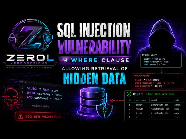 SQL Injection Vulnerability in WHERE Clause | Retrieving Hidden Data 🔥