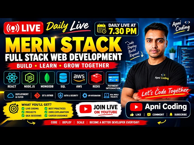 🔴 LIVE Learn MERN by Building a SaaS 🚀 | React, Node.js, SQL, AWS, Redis & Payments~Project Overview