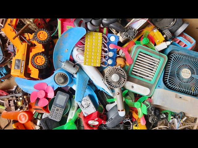 how to make awesome ideas from scrap / breaking and opening old toys / dc motor fan and toy motors