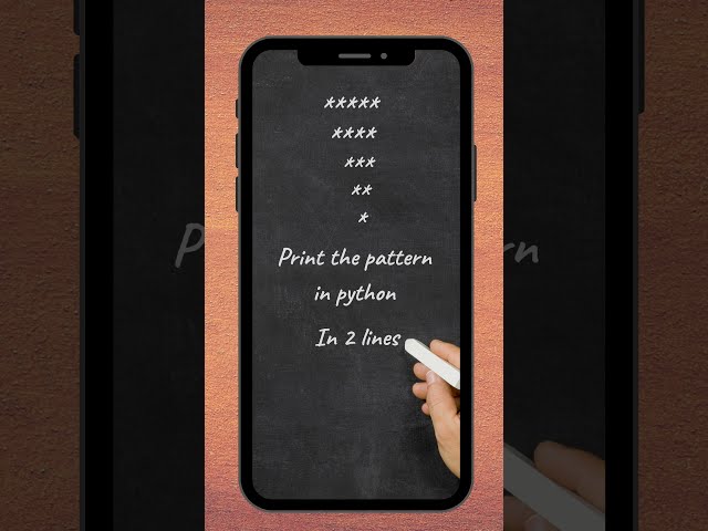 Star Pattern 2 in Python | Python | #shorts