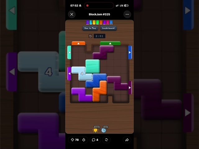 Block jam #325 solved