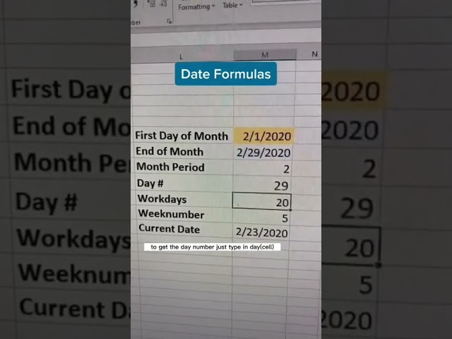Top 6 Excel Date Formulas🗓