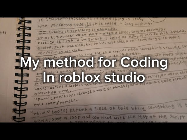 Showing my method of coding