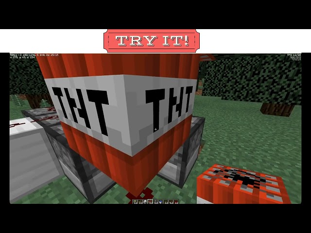 How to make a minecraft exploding tnt blaster
