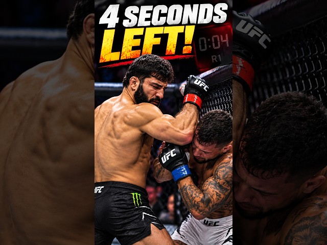 4 SECONDS LEFT… Tsarukyan ELBOWS Mauricio Ruffy OUT 🚨  UFC 331 #shorts