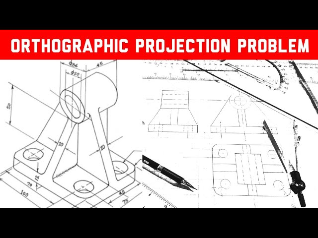 Orthographic projection in | Engineering Drawing | Technical Drawing 