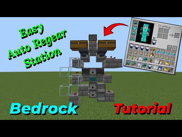 Bedrock Auto Regear Station tutorial (MCPE). Most easy and simple. Holoprint pack in the description