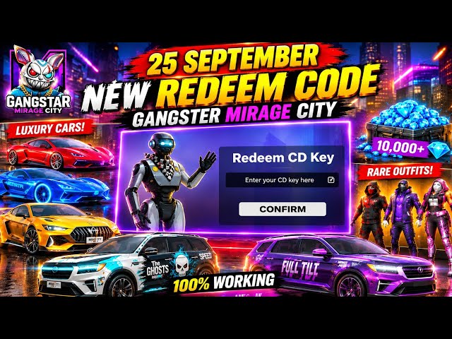 Today New Code🔥Gangstar Mirage City Redeem Code 🔥 | How to Apply Redeem Code in Gangstar Mirage City