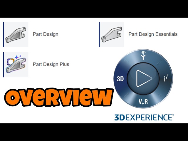 CATIA 3DEXPERIENCE Part Design Essentials vs Part Design vs Part Design Plus - 3D Comparison