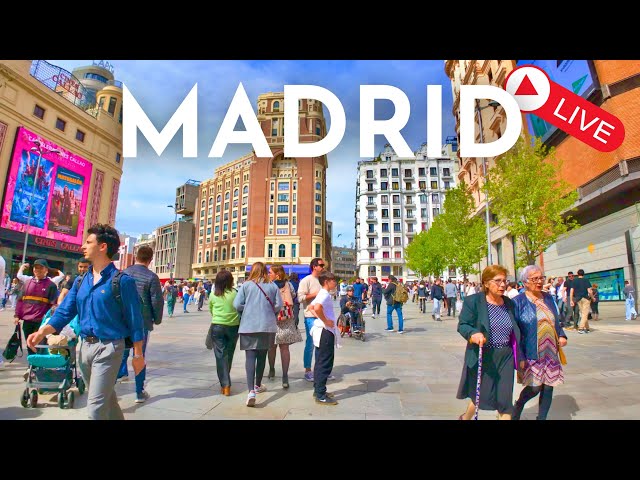 🔴MADRID Walking Tour LIVE 🇪🇸 | The Heart of Spain: Sol & Plaza Mayor 4K