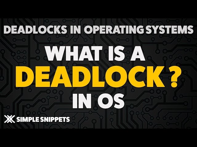Deadlock in Operating System | 4 Conditions of Deadlocks | Deadlock Handling - Process Management