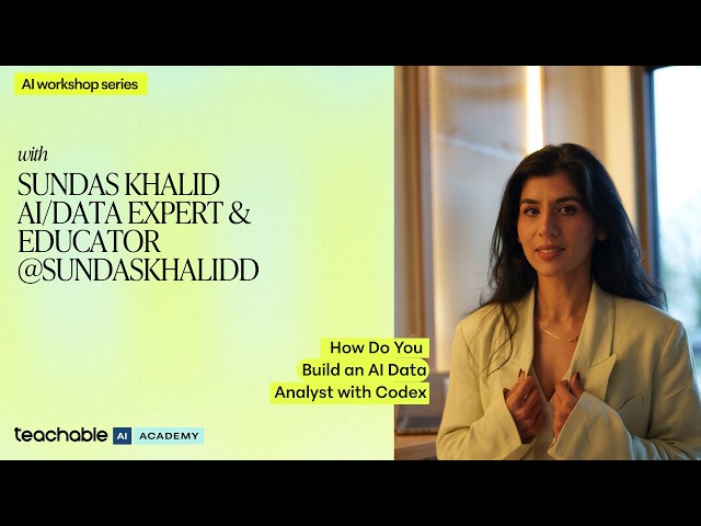 How Do You Build an AI Data Analyst with Codex | Sundas Khalid Webinar