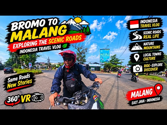 [55] 360° VR Bromo Journey 2026 | Bromo to Malang 🏍️🌿 | Exploring the Scenic Roads of Malang