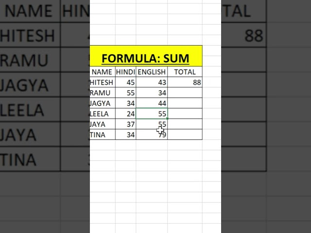 Master Excel SUM formula in 14 seconds|Most Important Formula